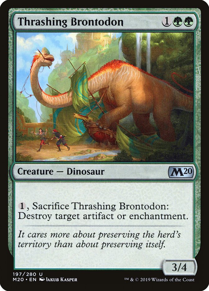 Thrashing Brontodon [Core Set 2020] | Exor Games Dartmouth