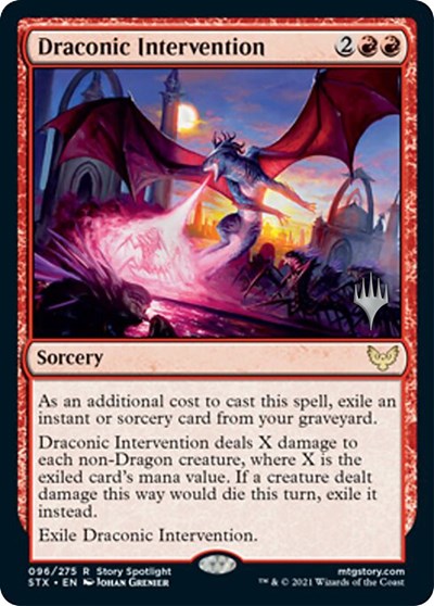 Draconic Intervention (Promo Pack) [Strixhaven: School of Mages Promos] | Exor Games Dartmouth