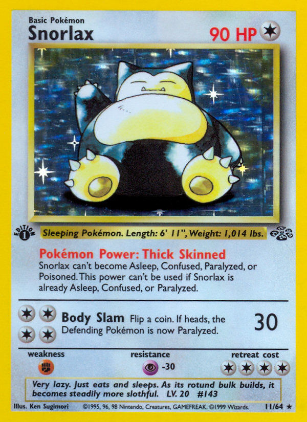 Snorlax (11/64) [Jungle 1st Edition] | Exor Games Dartmouth