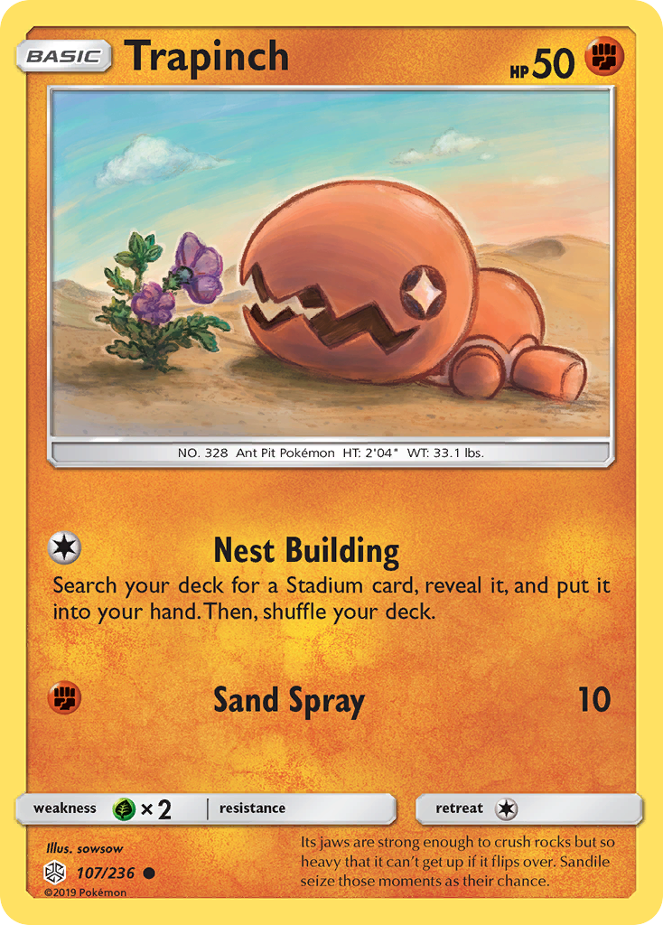 Trapinch (107/236) [Sun & Moon: Cosmic Eclipse] | Exor Games Dartmouth