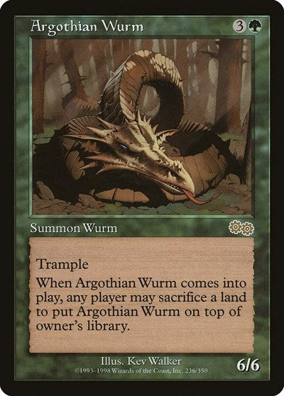 Argothian Wurm [Urza's Saga] | Exor Games Dartmouth