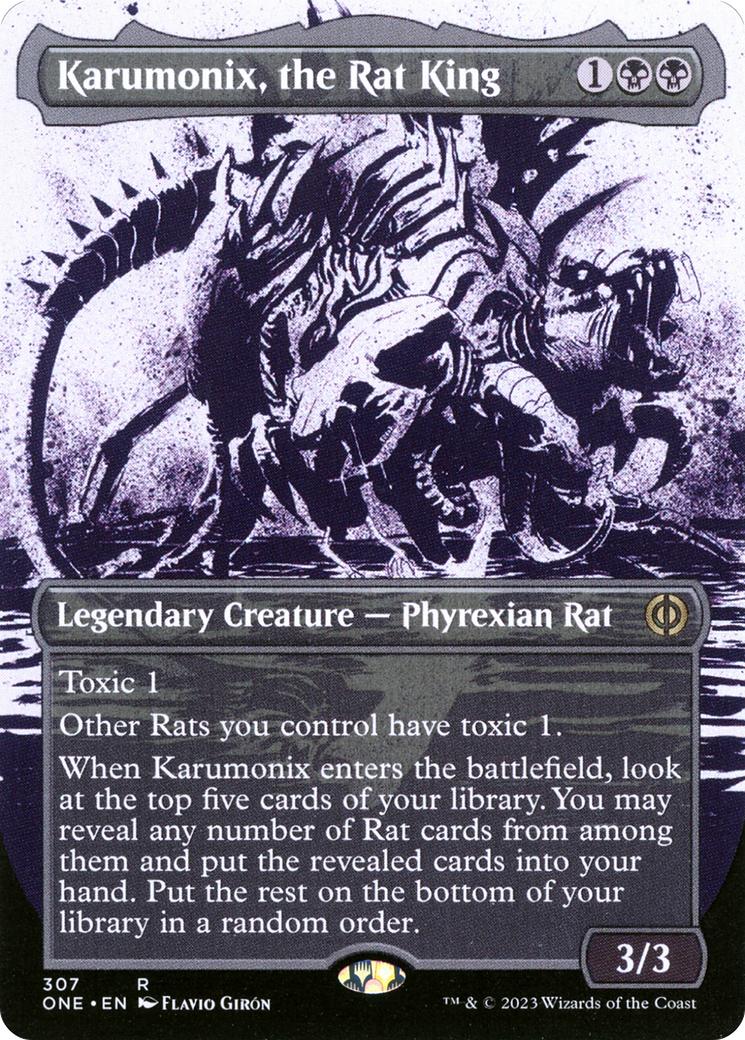 Karumonix, the Rat King (Borderless Ichor) [Phyrexia: All Will Be One] | Exor Games Dartmouth