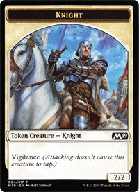 Knight // Thopter Double-sided Token (Game Night) [Core Set 2019 Tokens] | Exor Games Dartmouth