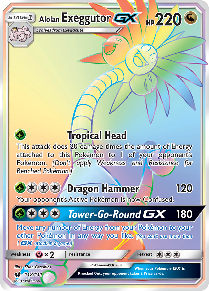 Alolan Exeggutor GX (118/111) [Sun & Moon: Crimson Invasion] | Exor Games Dartmouth