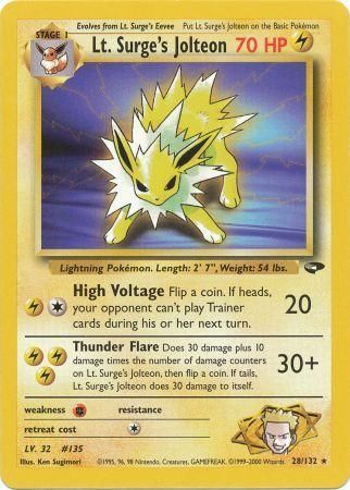 Lt. Surge's Jolteon (28/132) [Gym Challenge Unlimited] | Exor Games Dartmouth