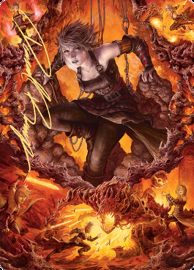 Nahiri, Heir of the Ancients 2 Art Card (Gold-Stamped Signature) [Zendikar Rising Art Series] | Exor Games Dartmouth