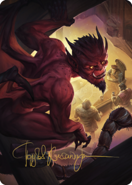 Nefarious Imp Art Card (Gold-Stamped Signature) [Commander Legends: Battle for Baldur's Gate Art Series] | Exor Games Dartmouth