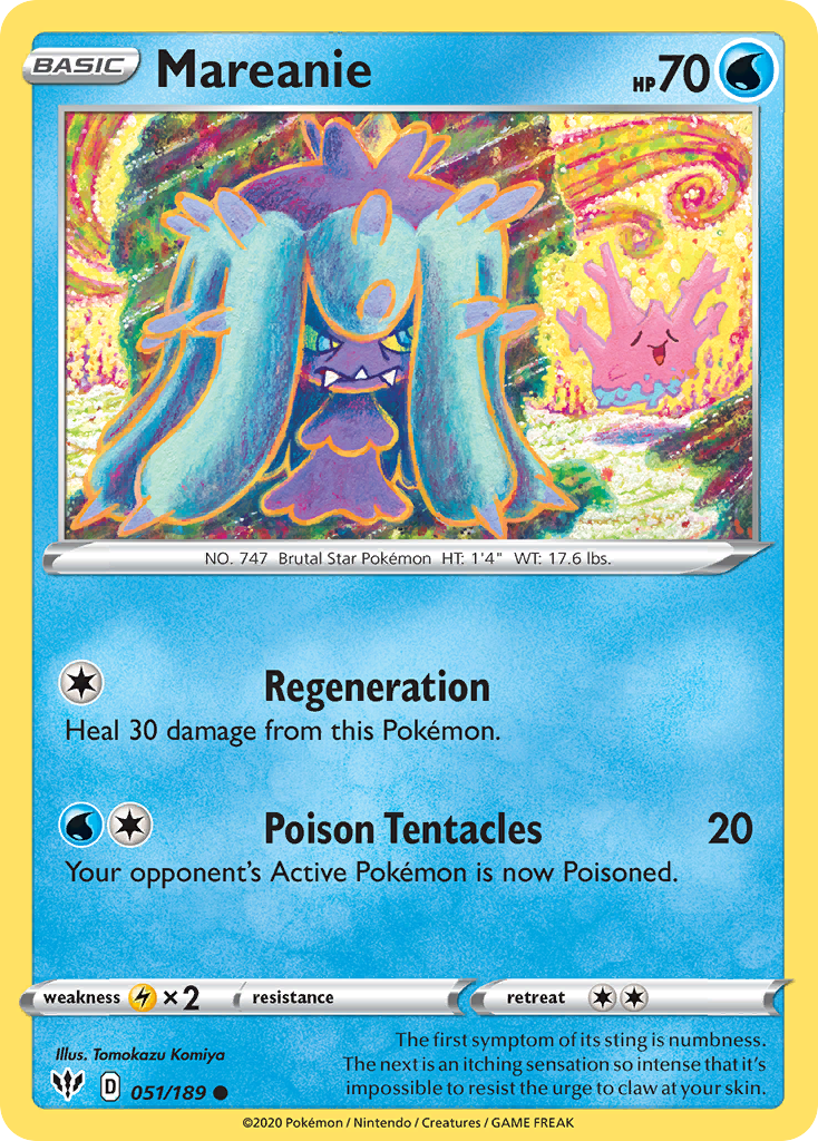 Mareanie (051/189) [Sword & Shield: Darkness Ablaze] | Exor Games Dartmouth