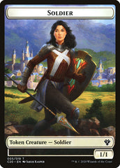 Human Soldier (005) // Drake Double-sided Token [Commander 2020 Tokens] | Exor Games Dartmouth