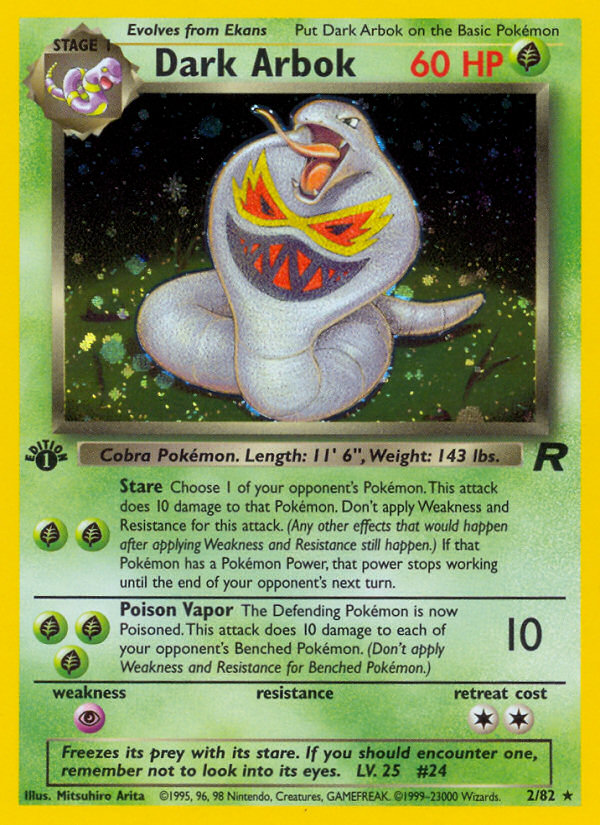 Dark Arbok (2/82) [Team Rocket 1st Edition] | Exor Games Dartmouth