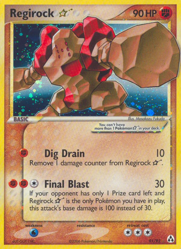 Regirock Star (91/92) [EX: Legend Maker] | Exor Games Dartmouth