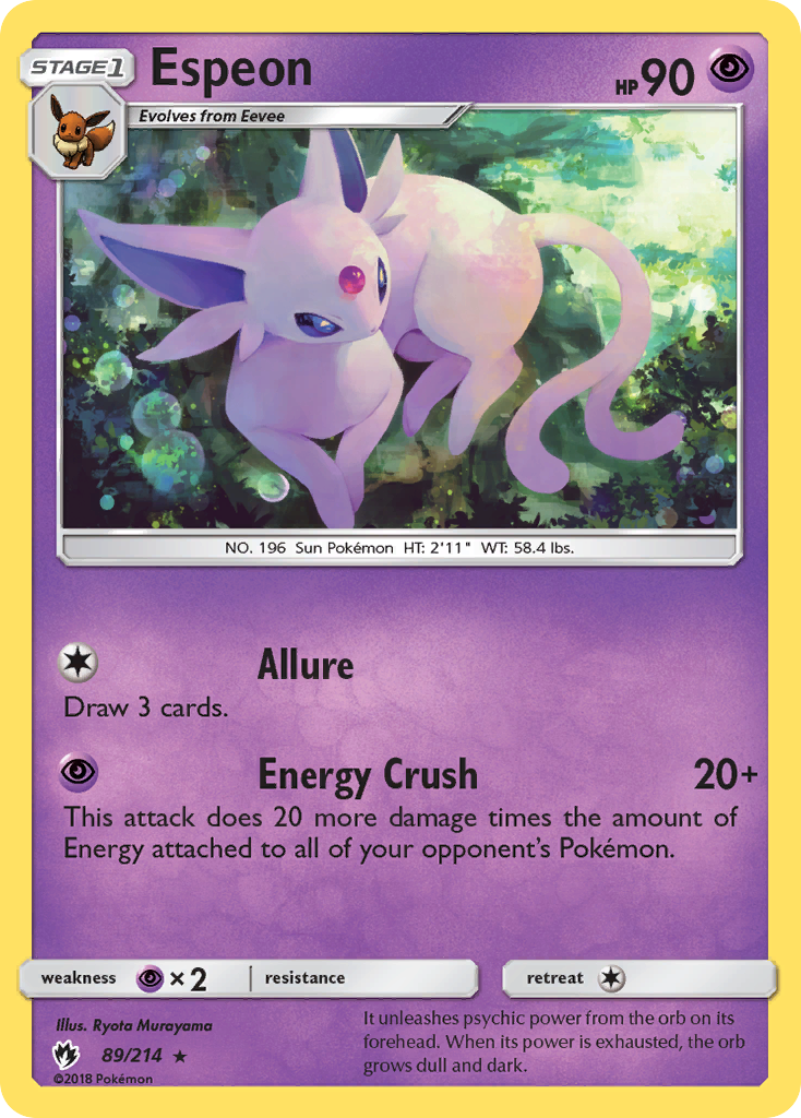 Espeon (89/214) [Sun & Moon: Lost Thunder] | Exor Games Dartmouth