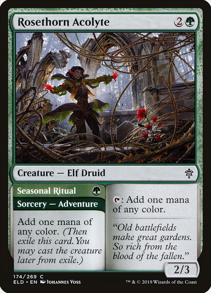 Rosethorn Acolyte // Seasonal Ritual [Throne of Eldraine] | Exor Games Dartmouth