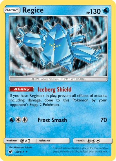 Regice (28/111) [Sun & Moon: Crimson Invasion] | Exor Games Dartmouth