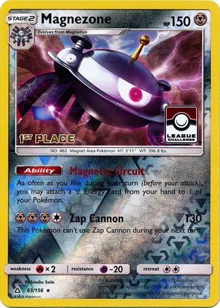 Magnezone (83/156) (League Promo 1st Place) [Sun & Moon: Ultra Prism] | Exor Games Dartmouth