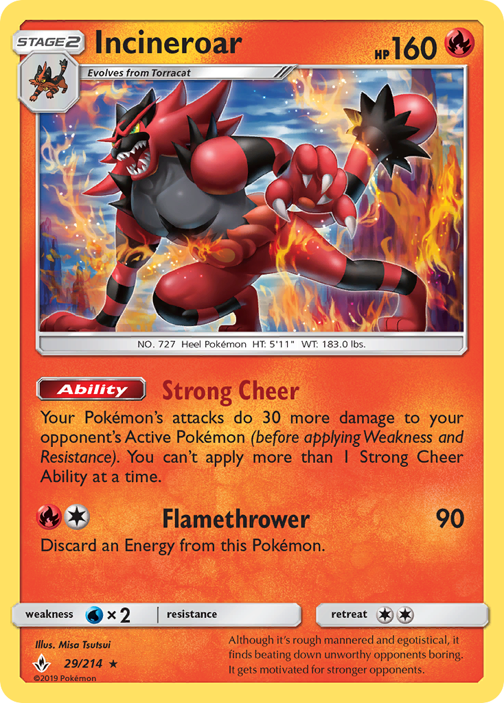 Incineroar (29/214) [Sun & Moon: Unbroken Bonds] | Exor Games Dartmouth