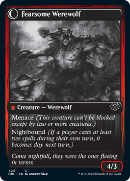 Fearful Villager // Fearsome Werewolf [Innistrad: Double Feature] | Exor Games Dartmouth