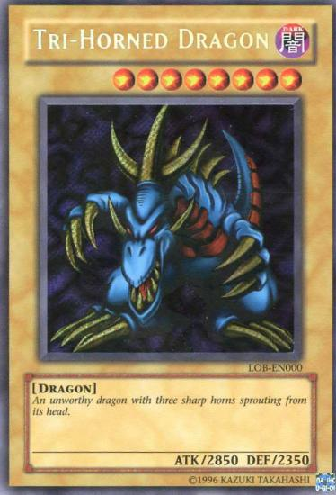 Tri-Horned Dragon [LOB-EN000] Secret Rare | Exor Games Dartmouth