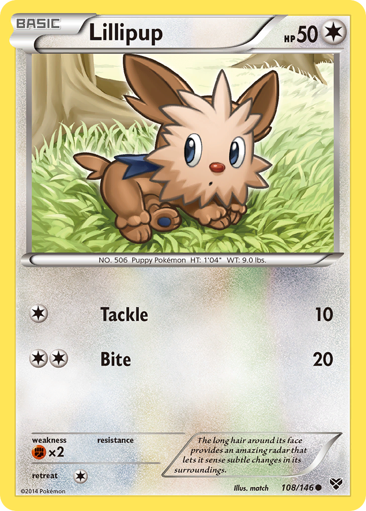 Lillipup (108/146) [XY: Base Set] | Exor Games Dartmouth