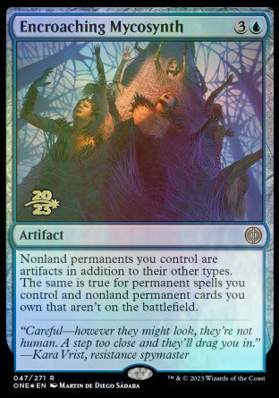 Encroaching Mycosynth [Phyrexia: All Will Be One Prerelease Promos] | Exor Games Dartmouth