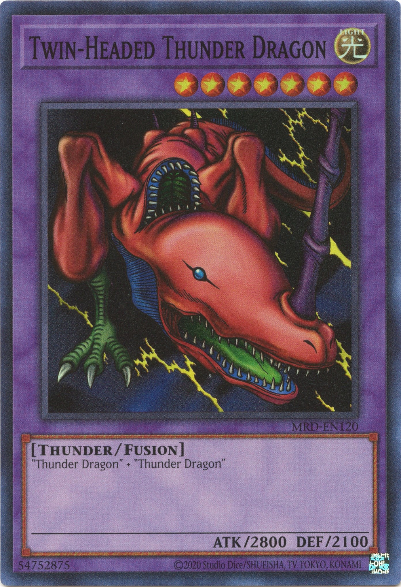 Twin-Headed Thunder Dragon (25th Anniversary) [MRD-EN120] Super Rare | Exor Games Dartmouth