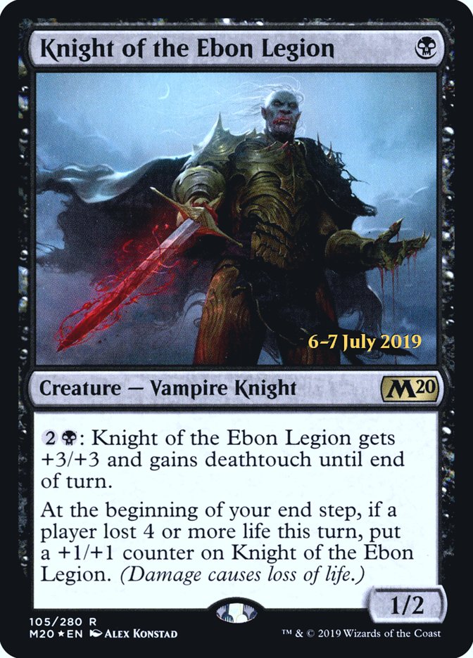 Knight of the Ebon Legion  [Core Set 2020 Prerelease Promos] | Exor Games Dartmouth