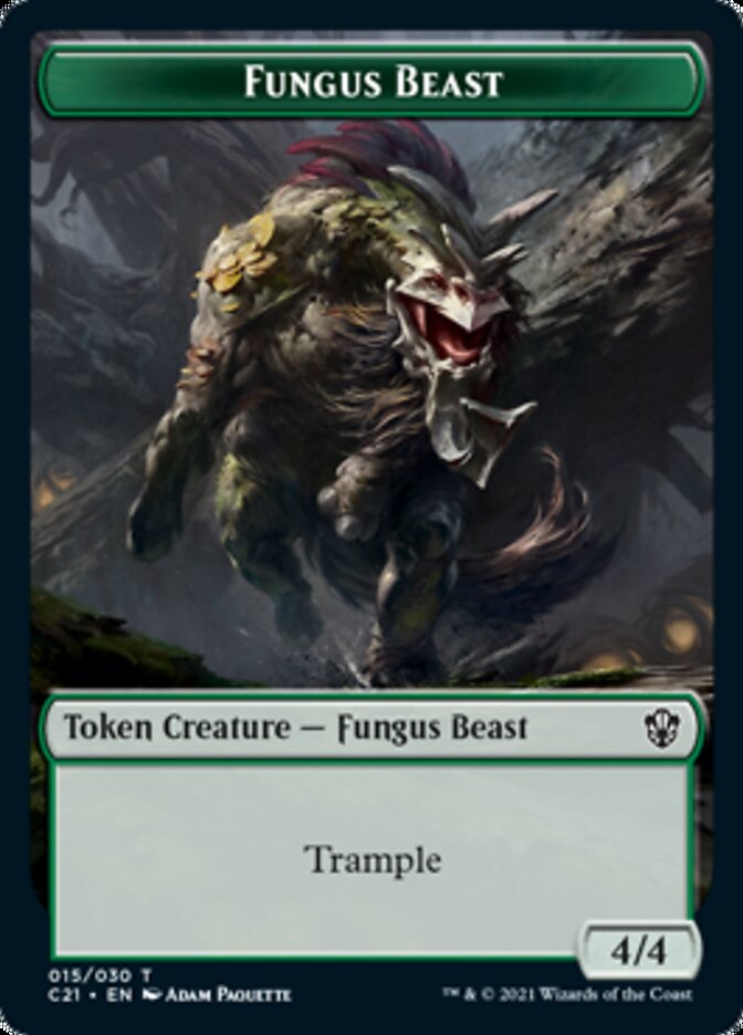 Demon // Fungus Beast Token [Commander 2021 Tokens] | Exor Games Dartmouth