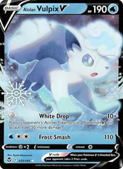 Alolan Vulpix V (033/195) (Holiday Calendar) [Sword & Shield: Silver Tempest] | Exor Games Dartmouth