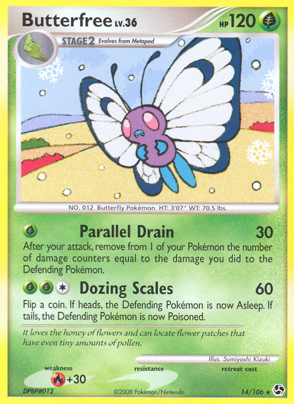 Butterfree (14/106) [Diamond & Pearl: Great Encounters] | Exor Games Dartmouth