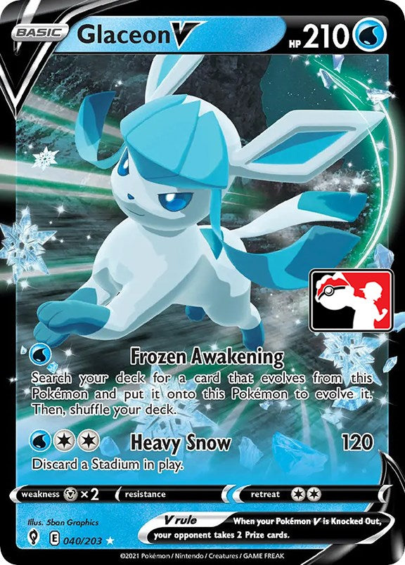 Glaceon V (040/203) [Prize Pack Series One] | Exor Games Dartmouth