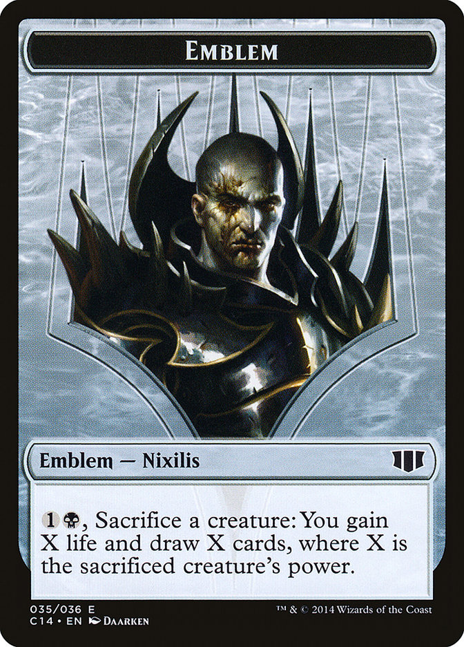 Ob Nixilis of the Black Oath Emblem // Zombie (016/036) Double-sided Token [Commander 2014 Tokens] | Exor Games Dartmouth