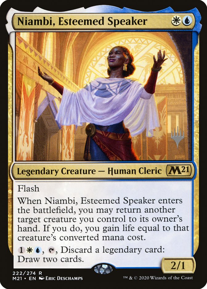 Niambi, Esteemed Speaker (Promo Pack) [Core Set 2021 Promos] | Exor Games Dartmouth
