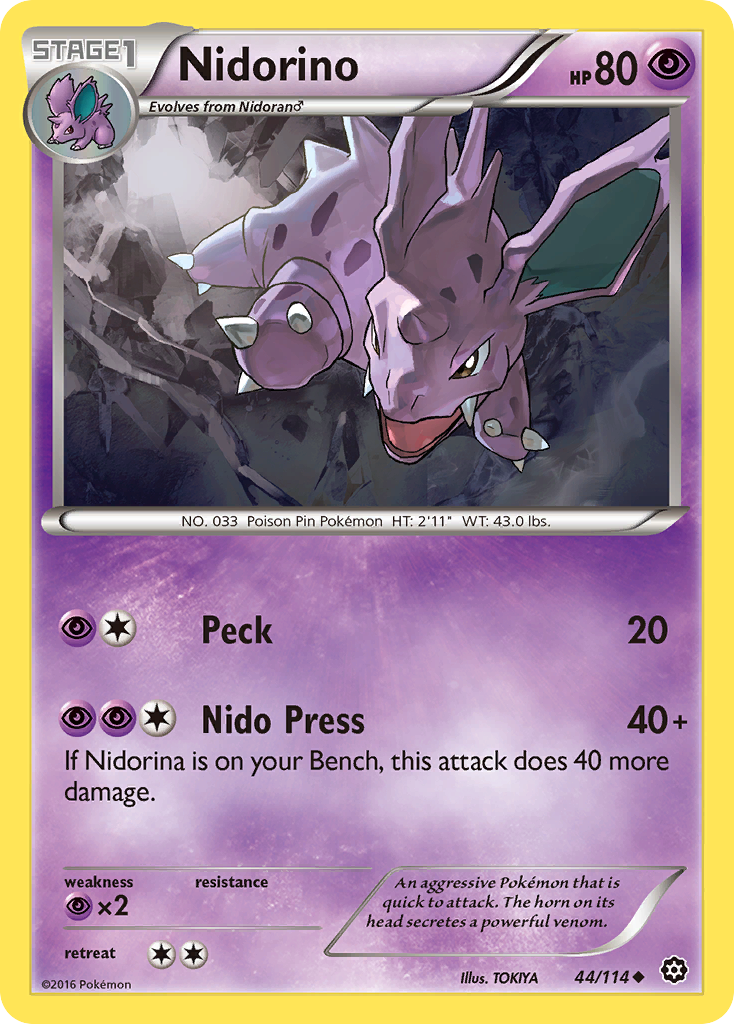 Nidorino (44/114) [XY: Steam Siege] | Exor Games Dartmouth