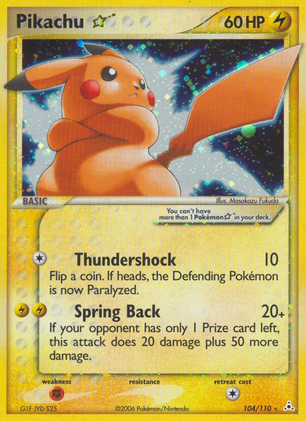 Pikachu Star (104/110) [EX: Holon Phantoms] | Exor Games Dartmouth