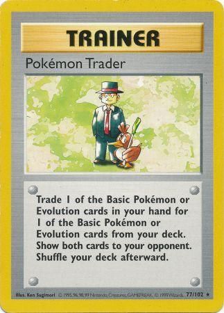 Pokemon Trader (77/102) [Base Set Shadowless Unlimited] | Exor Games Dartmouth