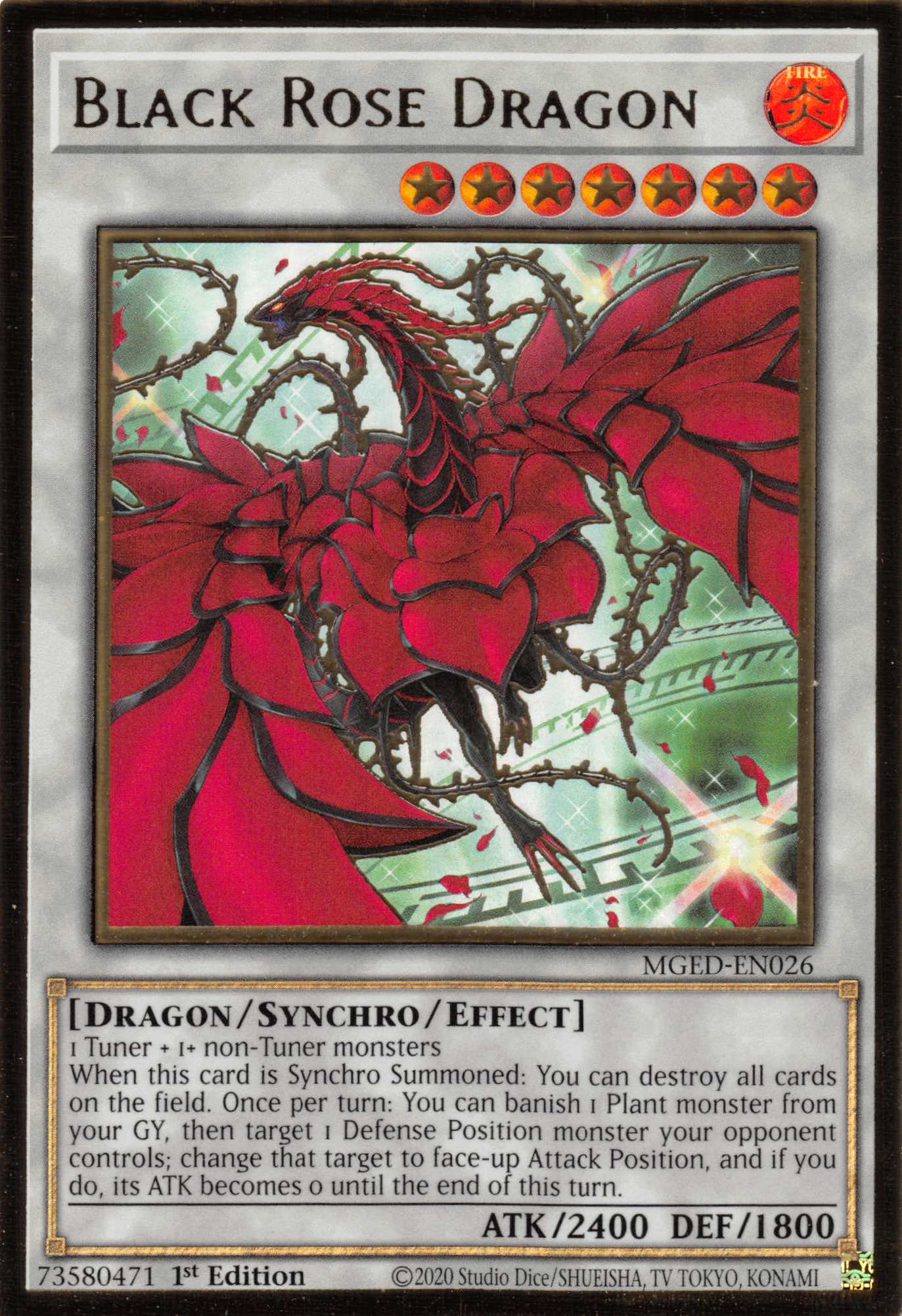 Black Rose Dragon (Alternate Art) [MGED-EN026] Gold Rare | Exor Games Dartmouth