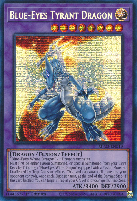 Blue-Eyes Tyrant Dragon [MP23-EN019] Prismatic Secret Rare | Exor Games Dartmouth