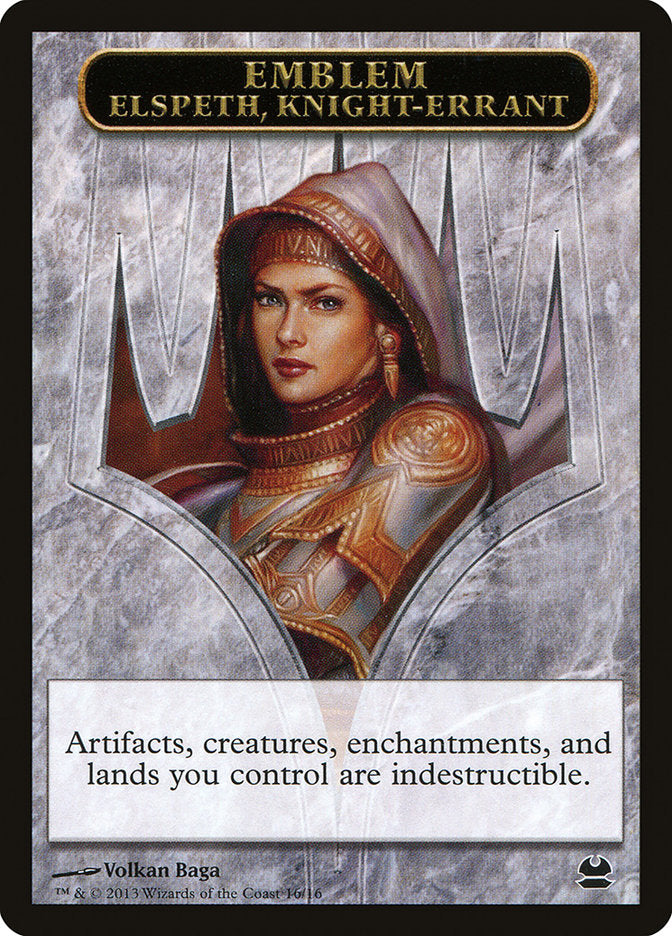 Elspeth, Knight-Errant Emblem [Modern Masters Tokens] | Exor Games Dartmouth