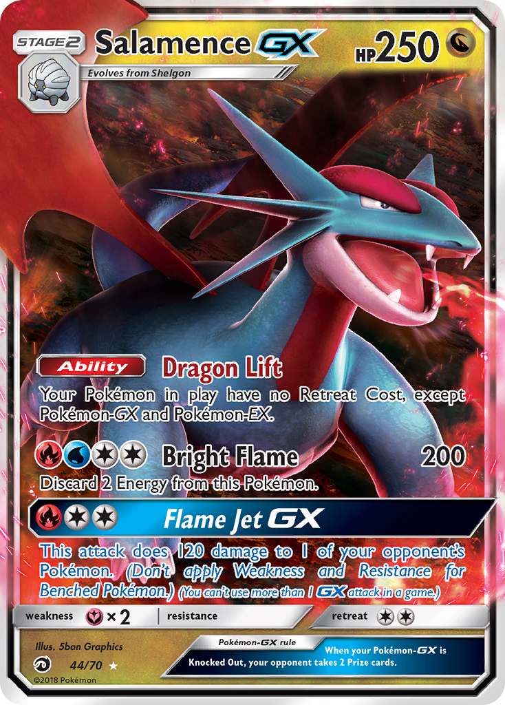 Salamence GX (44/70) [Sun & Moon: Dragon Majesty] | Exor Games Dartmouth