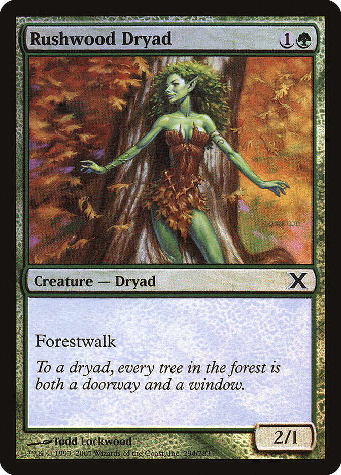 Rushwood Dryad (Premium Foil) [Tenth Edition] | Exor Games Dartmouth