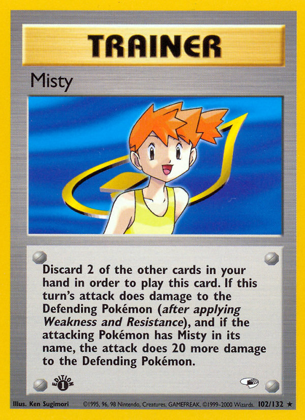 Misty (102/132) [Gym Heroes 1st Edition] | Exor Games Dartmouth