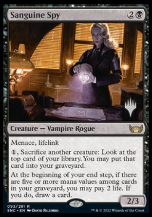 Sanguine Spy (Promo Pack) [Streets of New Capenna Promos] | Exor Games Dartmouth