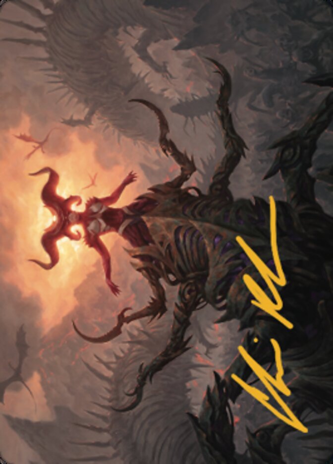 Sheoldred, the Apocalypse Art Card (Gold-Stamped Signature) [Dominaria United Art Series] | Exor Games Dartmouth