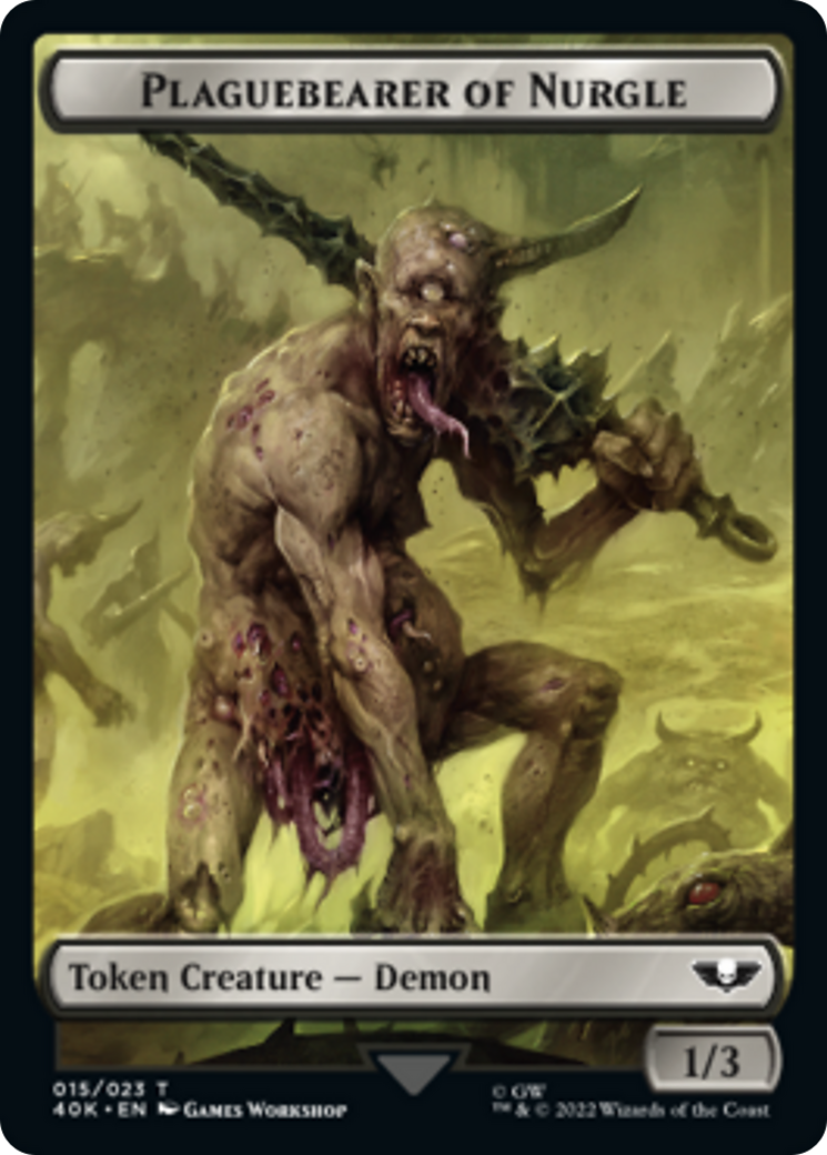 Spawn // Plaguebearer of Nurgle (Surge Foil) [Universes Beyond: Warhammer 40,000 Tokens] | Exor Games Dartmouth