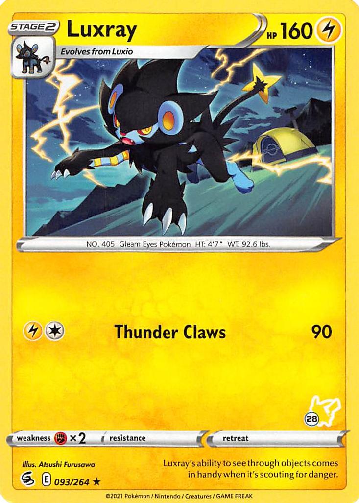 Luxray (093/264) (Pikachu Stamp #28) [Battle Academy 2022] | Exor Games Dartmouth