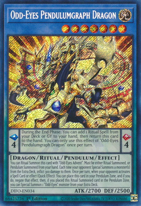 Odd-Eyes Pendulumgraph Dragon [DIFO-EN034] Secret Rare | Exor Games Dartmouth