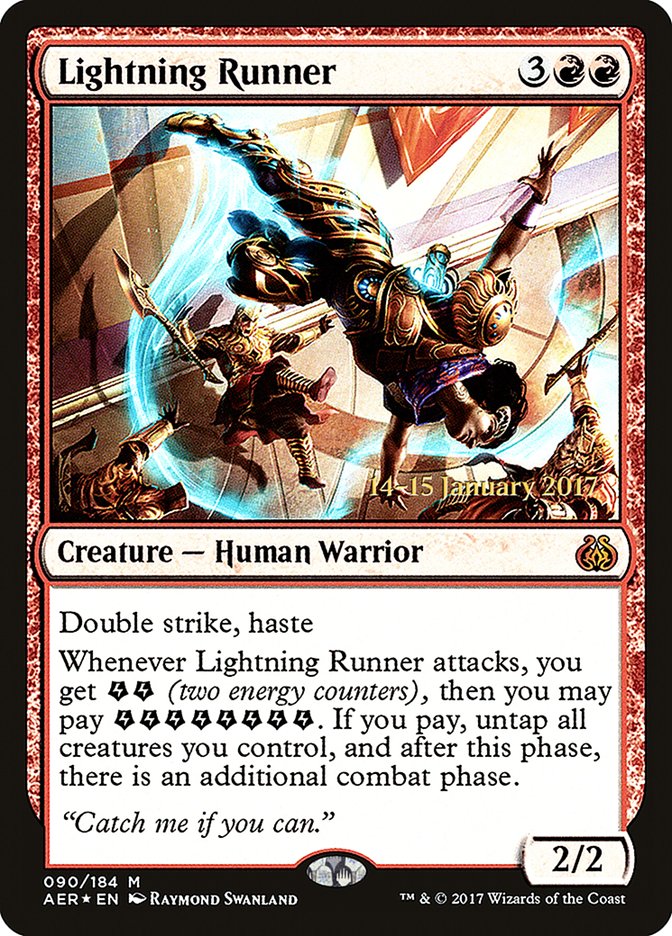 Lightning Runner  [Aether Revolt Prerelease Promos] | Exor Games Dartmouth