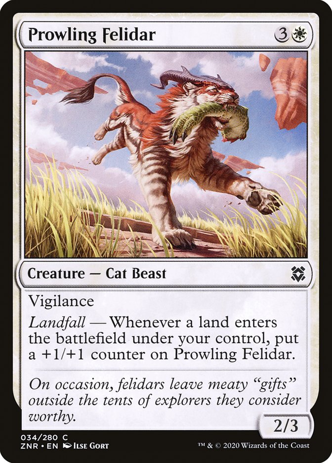 Prowling Felidar [Zendikar Rising] | Exor Games Dartmouth