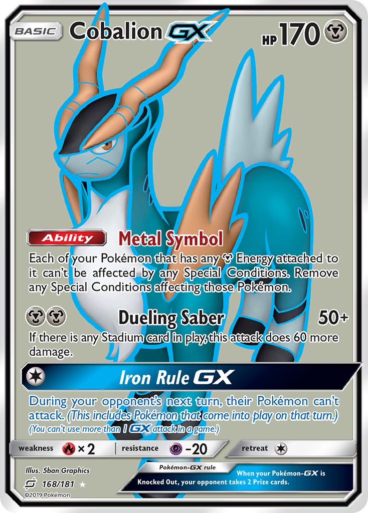 Cobalion GX (168/181) [Sun & Moon: Team Up] | Exor Games Dartmouth