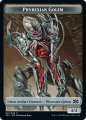 Zombie // Phyrexian Golem Double-sided Token [Double Masters 2022 Tokens] | Exor Games Dartmouth